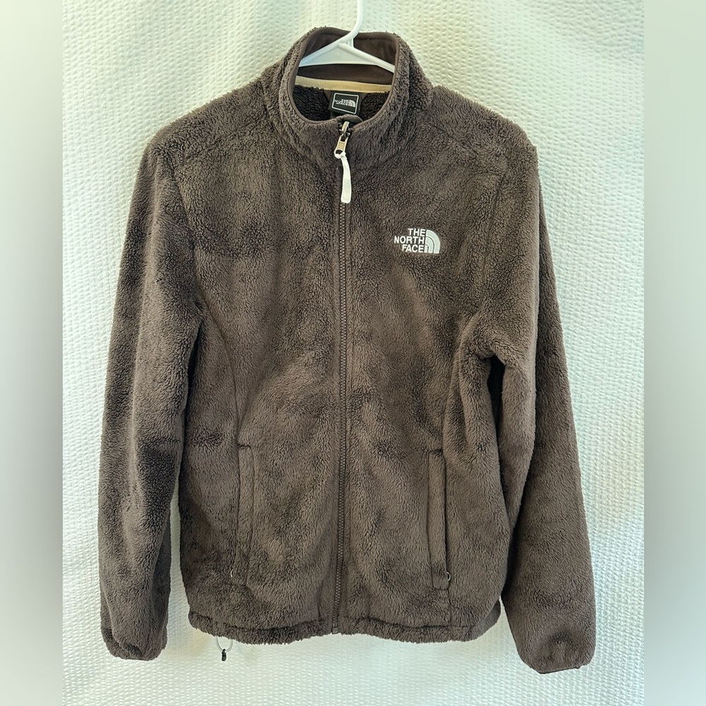 THE NORTH FACE Brown Fleece Jacket Women's Medium Full Zip Soft Cozy Winter Coat